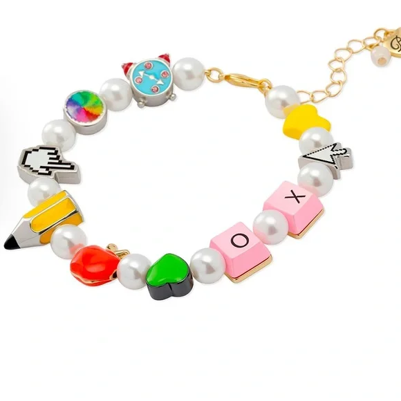 New Betsey Johnson whimsical bracelet Playful charm bracelet - Picture 2 of 9